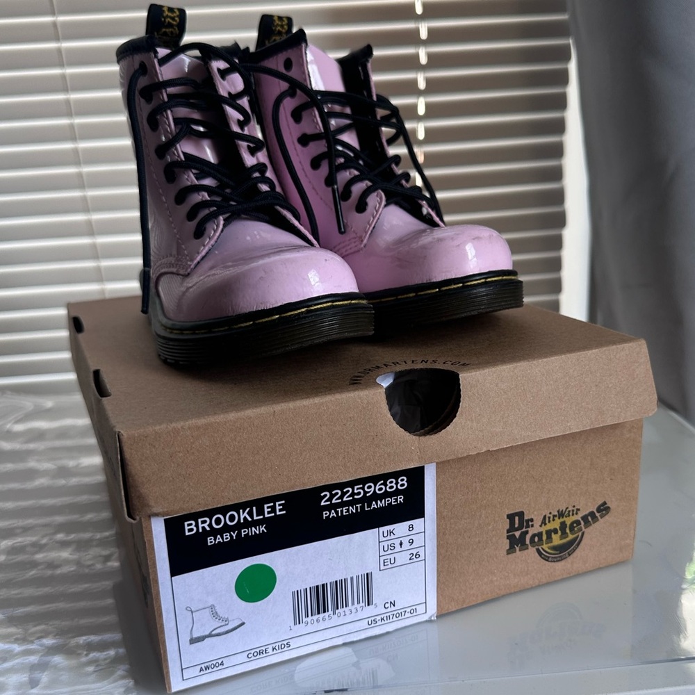 Dr. Martens Light Pink Patent Boots